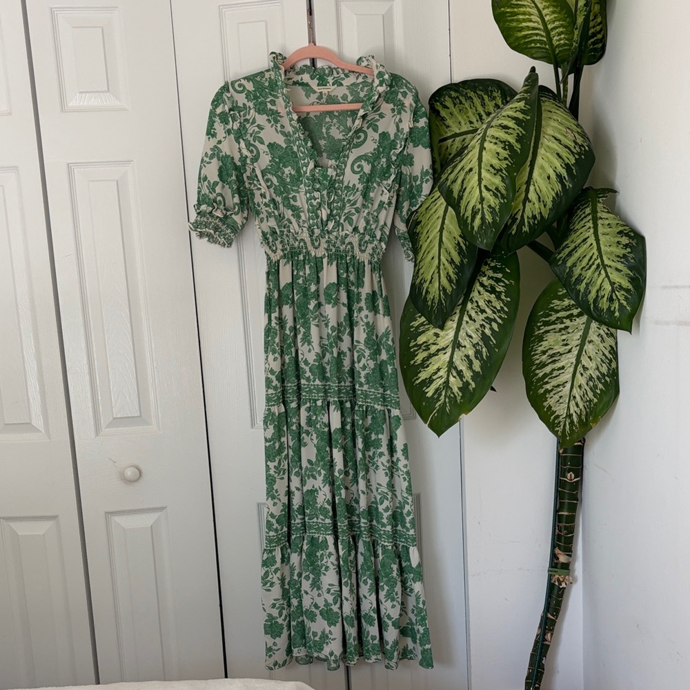 Max Studio Green Floral Maxi Dress